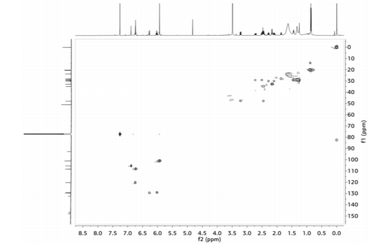 nmr hmqc spectrum of new compounds